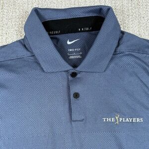 Nike Dri-Fit Men's Small The Players Blue Performance Golf Polo Shirt